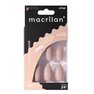 Unhas Postiças Stiletto Macrilan Nude