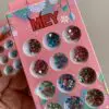 Cartela Mey com Strass Colorido