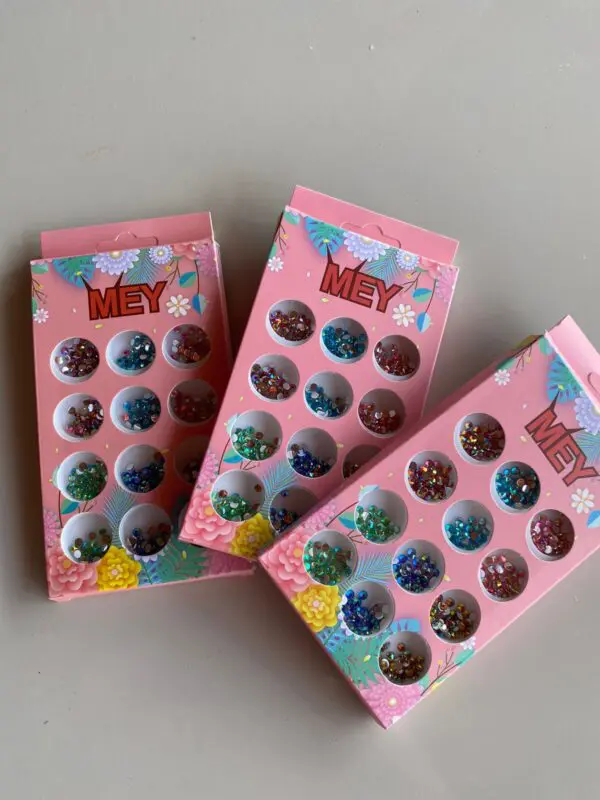 Cartela Mey com Strass Colorido - Image 2