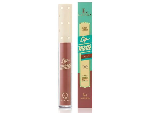 Batom Líquido Latika Lip Matte Nude Nº33