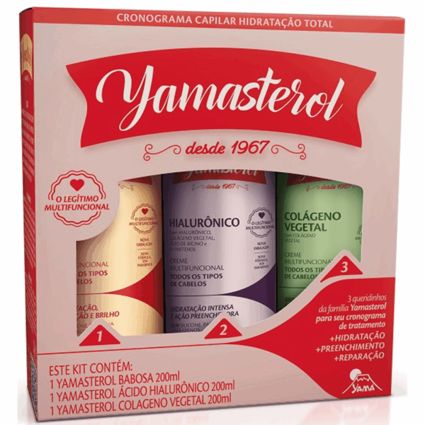 Kit Yamasterol Babosa, Hialurônico E Colágeno 200ml