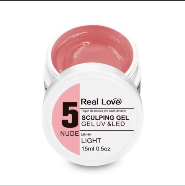 Gel de Alongamento para Unhas 5 NUDE- Linha Light - 15ml - Real Love