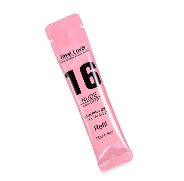 Refil para Gel de Alongamento para Unhas  16- Linha Light - 15ml - Real Love