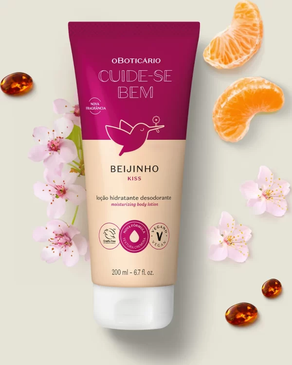 Loção Desodorante Hidratante Corporal Cuide-se Bem Beijinho 200ml