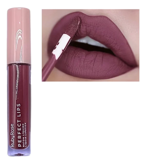 Batom líquido Perfect Lips Ruby Rose fearless