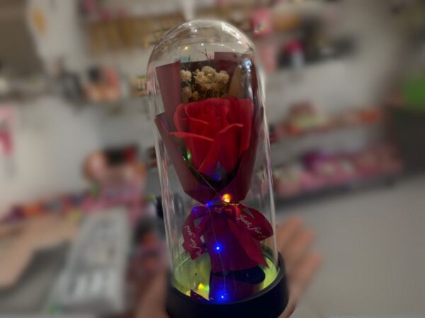 Luminária com Mini Buquê e Led