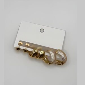 Trio de Argolas com Strass