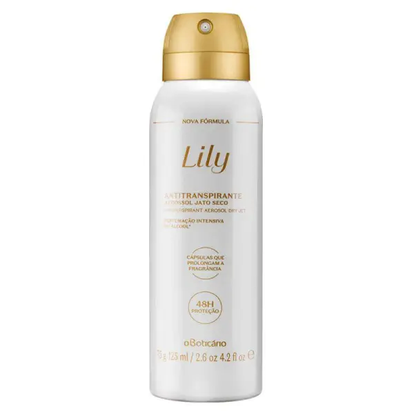 Desodorante Lily Antitranspirante O Boticário 125ml