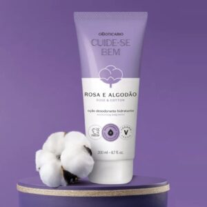 Loção Desodorante Hidratante Corporal Cuide-se Bem Rosa e Algodão 200ml