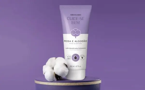 Loção Desodorante Hidratante Corporal Cuide-se Bem Rosa e Algodão 200ml