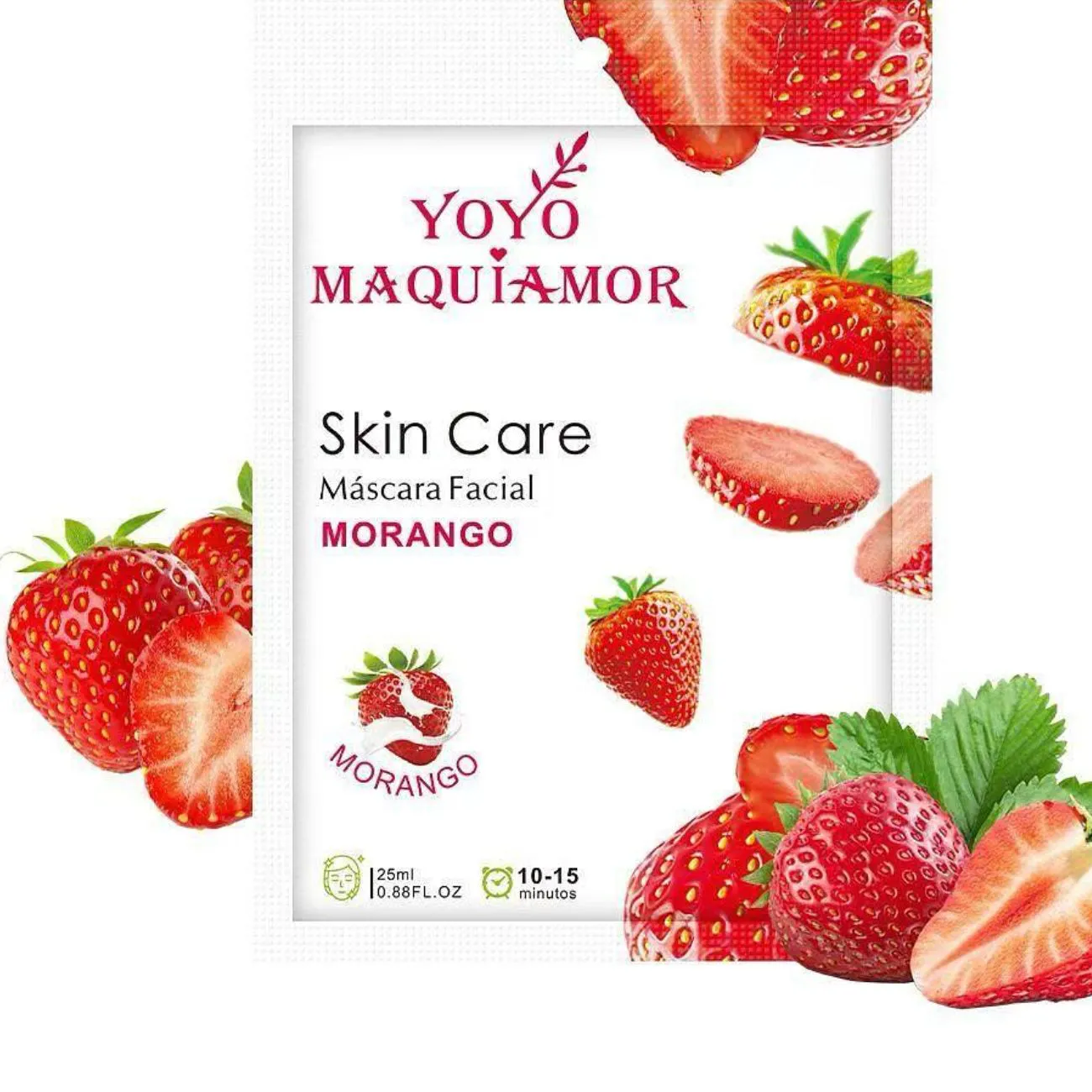 MÁSCARA FACIAL MORANGO SKIN CARE - YOYO MAQUIAMOR