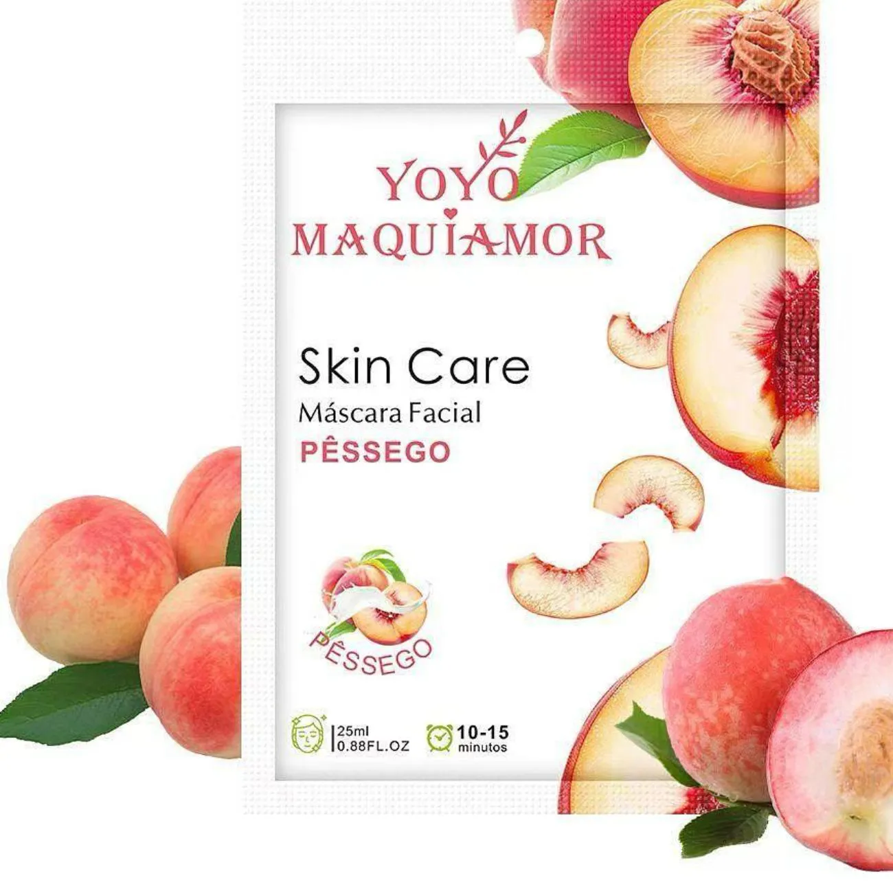 MÁSCARA FACIAL PÊSSEGO SKIN CARE - YOYO MAQUIAMOR