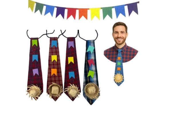 Gravata Caipira Infantil – Festa Junina com Estilo