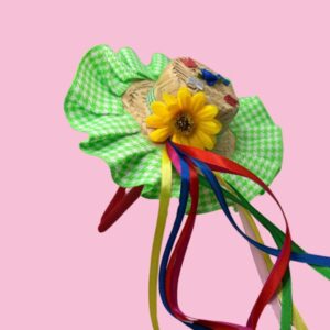 Tiara Junina com Mini Chapéu Decorado – Colorida e Encantadora