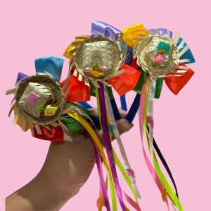 Tiara Chapéu Junino com Fitas Coloridas – Festa Junina Infantil e Adulto