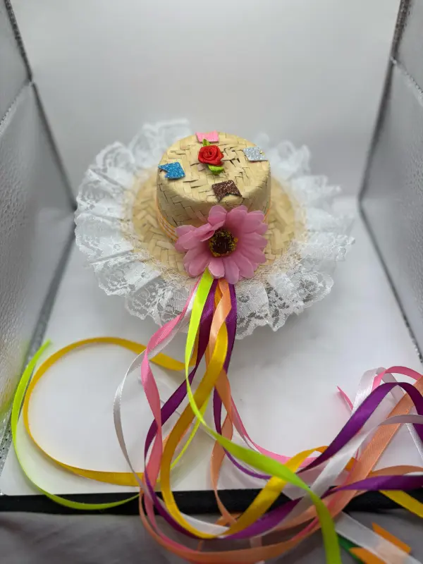 Chapéu Bico de Pato Junino Decorado – Diversas Estampas - Imagem 12