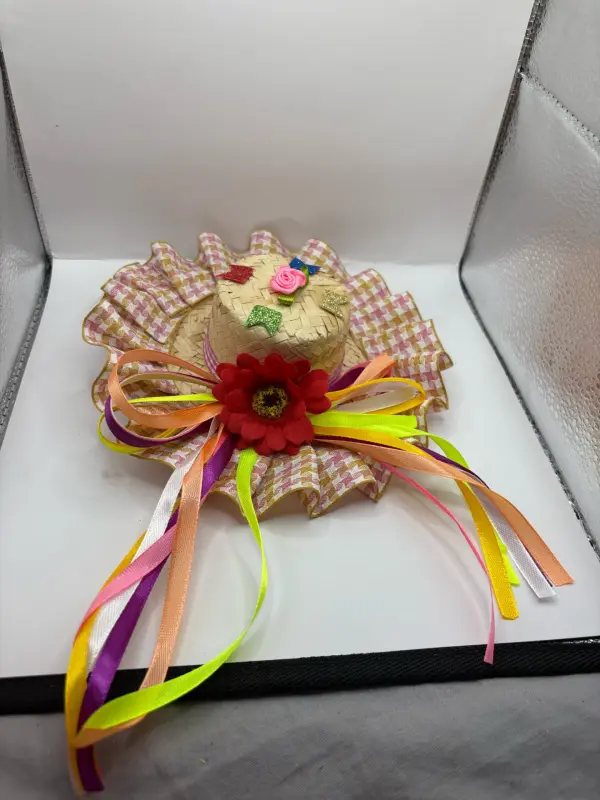 Chapéu Bico de Pato Junino Decorado – Diversas Estampas - Imagem 17
