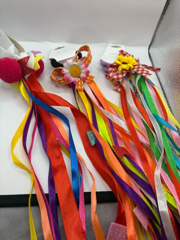 Parzinho de Laços Juninos com Fitas – Para Amarrar o Cabelo - Imagem 2