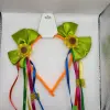 Tiara Junina com Xuxinhas Decoradas – Laço Xadrez e Fitas Coloridas - Imagem 4