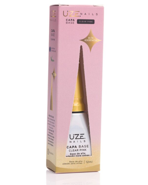 Capa Base Clear Pink 12ml Uze Nails - Imagem 3