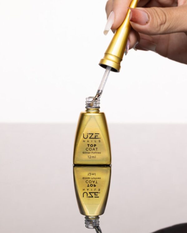 Top Coat Glitter Fofíneo 12ml Uze Nails - Imagem 3